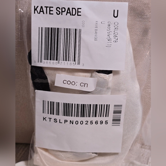 Kate Spade Ring It Up Crystal Pave Hinged Bangle Bracelet Silvertone NWT - Picture 2 of 4